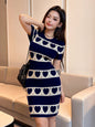 Knitted Short-sleeved Dress All-matching Graceful