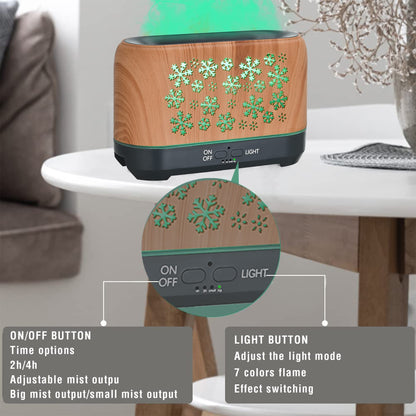 Christmas Snowflake Pattern Humidifier Household Colorful Aromatherapy Humidifier Atmosphere Colorful Diffuser