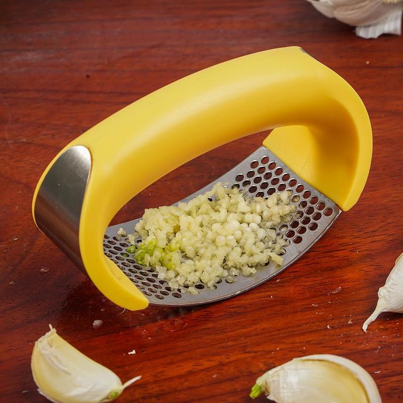 Stainless Steel Garlic Masher Garlic Press Household Manual Curve Fruit Vegetable Tools Kitchen Gadgets