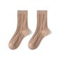 Autumn And Winter Mid-calf Boneless Thickened Solid Color Women's Cotton Socks