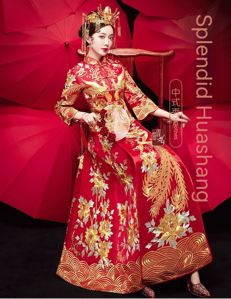 Chinese Dragon And Phoenix Gown A Chaplet And Official Robes Xiuhe Dress