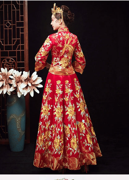 Chinese Dragon And Phoenix Gown A Chaplet And Official Robes Xiuhe Dress