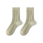 Autumn And Winter Mid-calf Boneless Thickened Solid Color Women's Cotton Socks