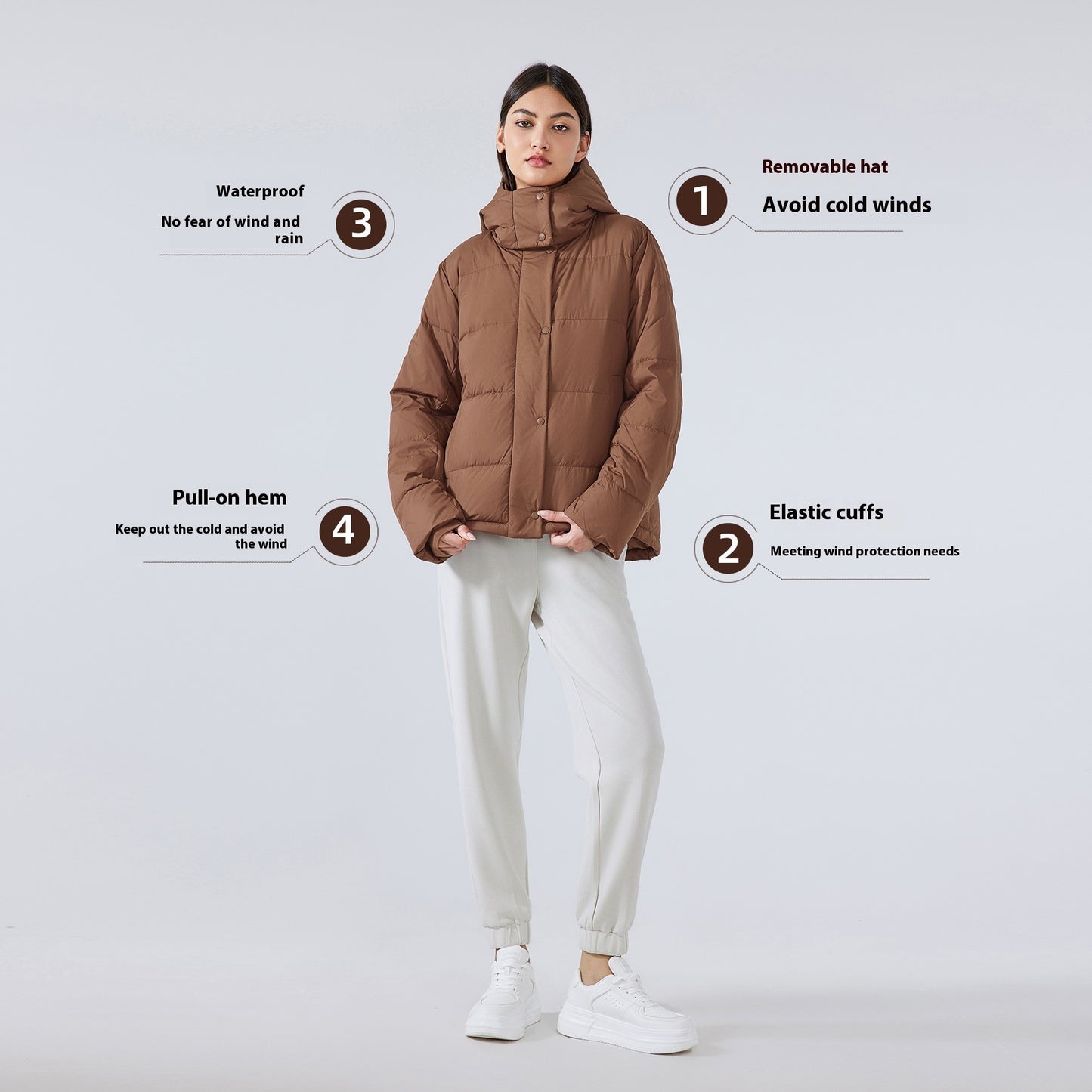 Down Jacket Female Casual Hooded Coat