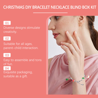 24 Grid Christmas DIY Bracelet Necklace Blind Box Christmas