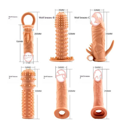 Exotic Condom Crystal Vibration Barbed Men's Penis Ring