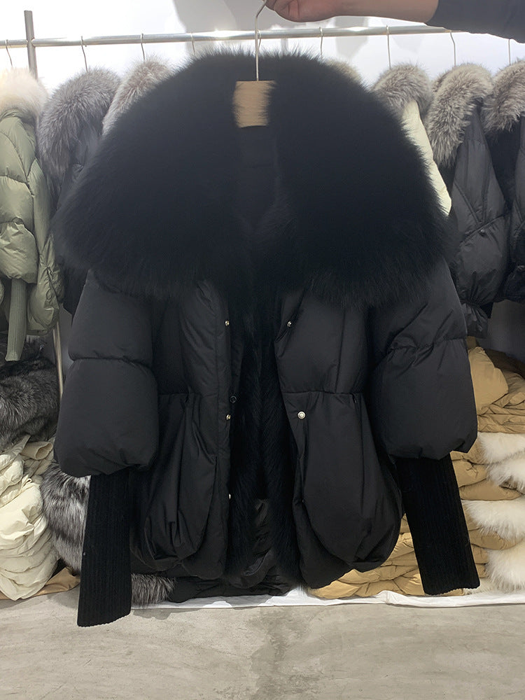 Slimming Loose Temperament Western Style Down Fur Coat