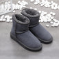 Women's Snow Short Flat Bottom Fleece-lined Cotton Boots