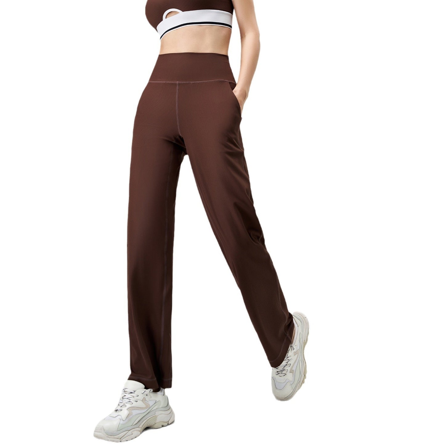 High Waist Yoga Wide Leg Exercise Casual Pants