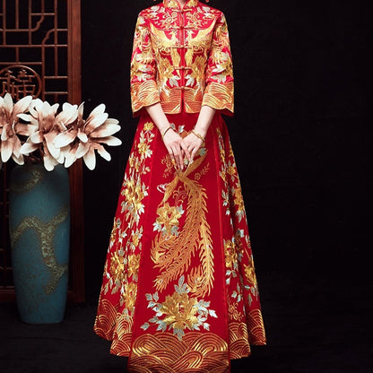 Chinese Dragon And Phoenix Gown A Chaplet And Official Robes Xiuhe Dress