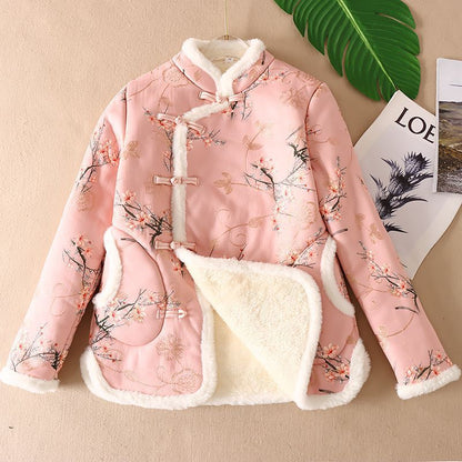 Women's New Chinese-style Thickened Plush Cotton-padded Jacket