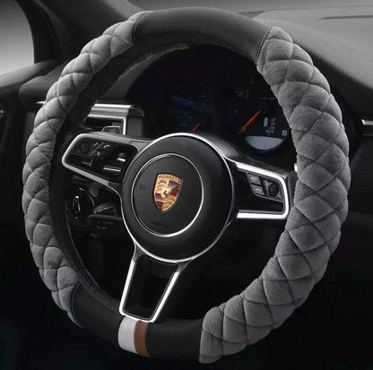 Universal Car Steering Wheel Cover Winter Decoration Cute 38cm Plush Footprint Auto Automobile Vehicle Steering Wheel Protector