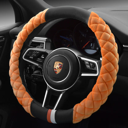 Universal Car Steering Wheel Cover Winter Decoration Cute 38cm Plush Footprint Auto Automobile Vehicle Steering Wheel Protector