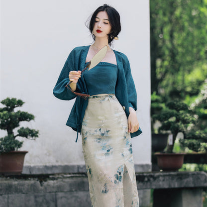 Women's Hanfu Element Three Piece Dress