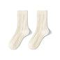 Autumn And Winter Mid-calf Boneless Thickened Solid Color Women's Cotton Socks