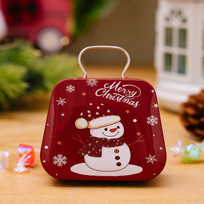 Christmas Decoration Supplies Tinplate Handbag Candy Box