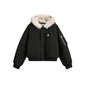 New Real Shot High Quality Fur Collar Short Connecting Cap Cotton Coat Jacket