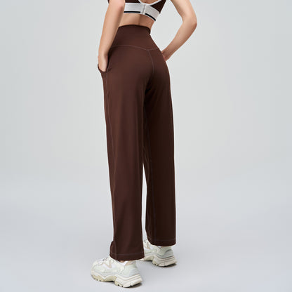 High Waist Yoga Wide Leg Exercise Casual Pants