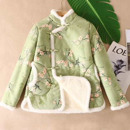 Women's New Chinese-style Thickened Plush Cotton-padded Jacket