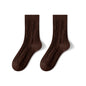 Autumn And Winter Mid-calf Boneless Thickened Solid Color Women's Cotton Socks