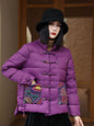 Chinese Retro Down Jacket Women's Stand Collar