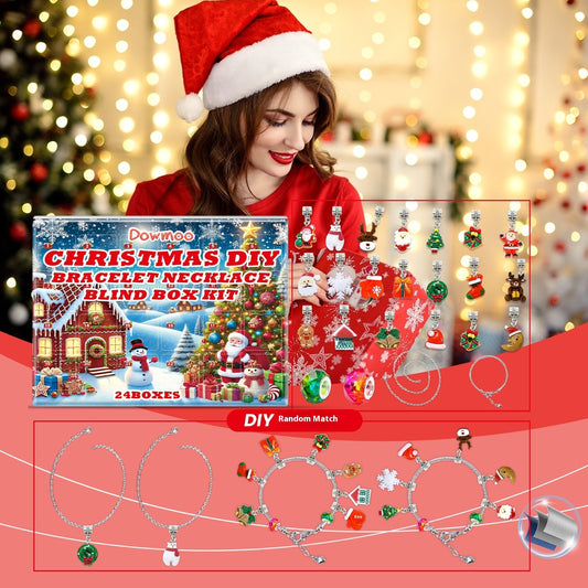 24 Grid Christmas DIY Bracelet Necklace Blind Box Christmas