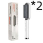 New 2 In 1 Hair Straightener Hot Comb Negative Ion Curling Tong Dual-purpose Electric Hair Brush