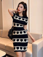 Knitted Short-sleeved Dress All-matching Graceful